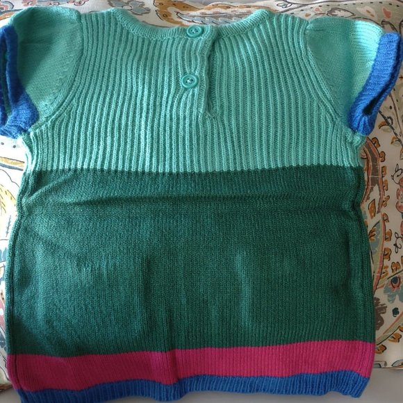 NWT Gymboree Baby Girls Knit Sweater Colorblock Dress by Crazy 8 - Picture 3 of 7